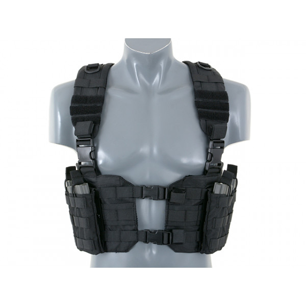 Split Front Chest Harness - Black [8FIELDS]